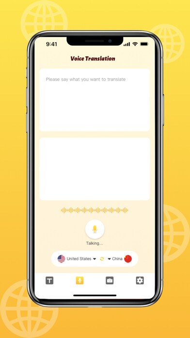 Emulate iPhone app Bee Translation - Translator using MyAndroid