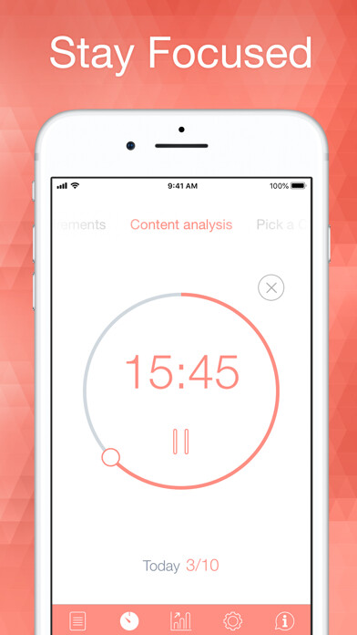 Emulate iPhone app Be Focused Pro - Focus Timer using MyAndroid