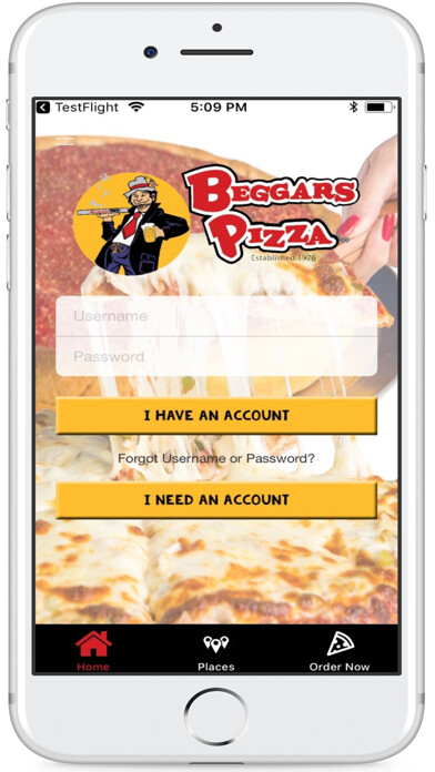 Emulate iPhone app Beggars Pizza Loyalty using MyAndroid Emulate iPhone app Beggars Pizza Loyalty using MyAndroid