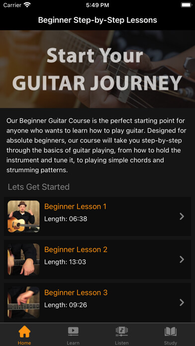 Emulate iPhone app Beginner Guitar Songs using MyAndroid Emulate iPhone app Beginner Guitar Songs using MyAndroid