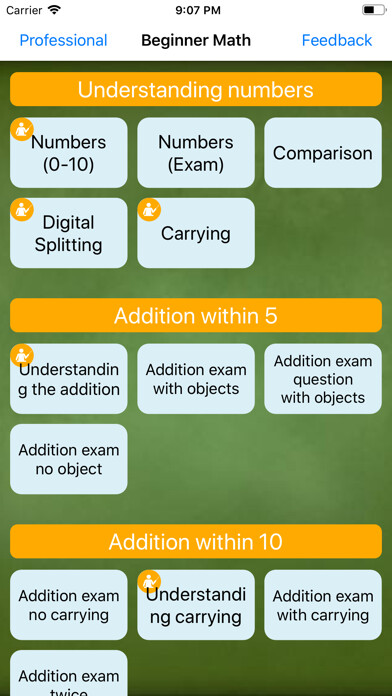 Emulate iPhone app Beginner Math using MyAndroid