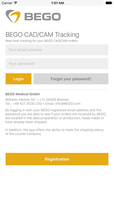 Emulate iPhone app BEGO CAD/CAM Tracking using MyAndroid Emulate iPhone app BEGO CAD/CAM Tracking using MyAndroid