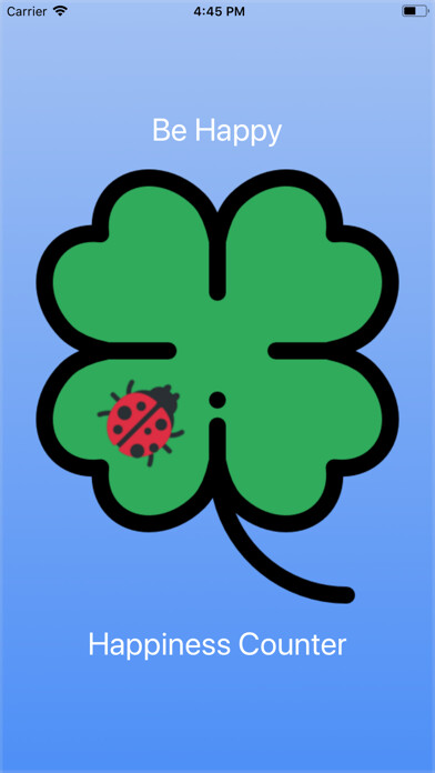 Emulate iPhone app Be Happy - Happiness Counter using MyAndroid