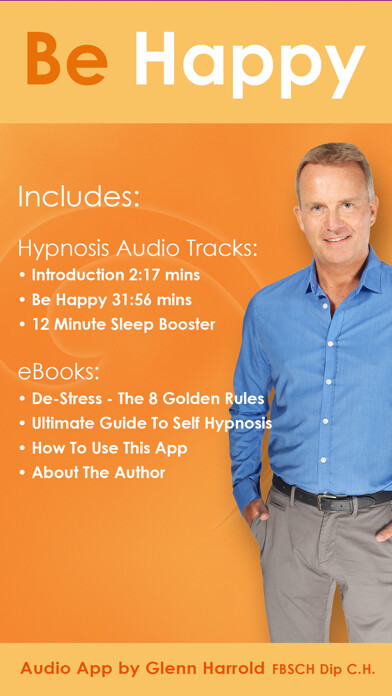 Emulate iPhone app Be Happy - Hypnosis Audio by Glenn Harrold using MyAndroid
