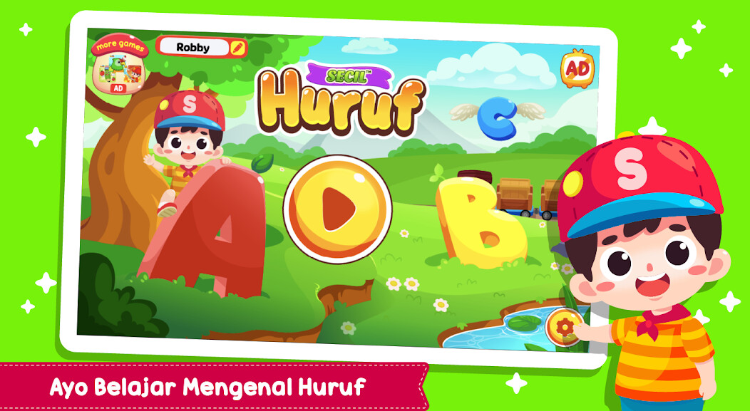 Run android online APK Belajar Huruf ABC + Suara from MyAndroid or emulate Belajar Huruf ABC + Suara using MyAndroid