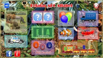 Emulate iPhone app Belajar Membaca Alfabet using MyAndroid