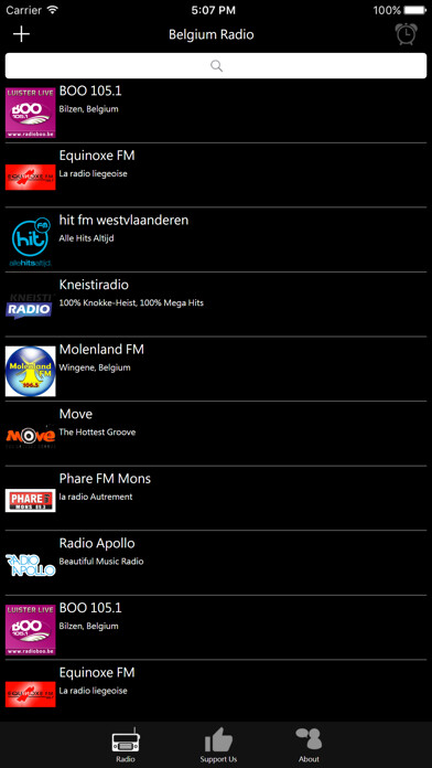 Emulate iPhone app Belgian Radio - BE Radio using MyAndroid