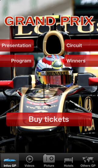 Emulate iPhone app BELGIUM GRAND PRIX (non official) using MyAndroid