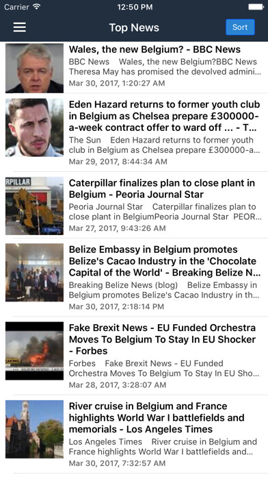 Emulate iPhone app Belgium News in English Today & Belgian Radio using MyAndroid