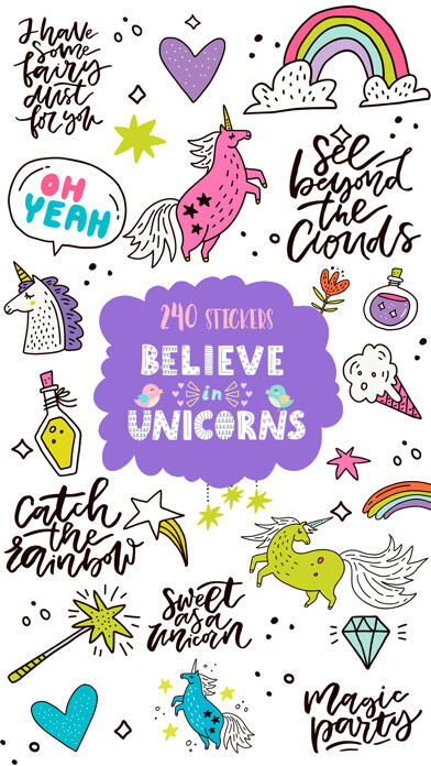 Emulate iPhone app Believe in Unicorn Sticker Set using MyAndroid Emulate iPhone app Believe in Unicorn Sticker Set using MyAndroid