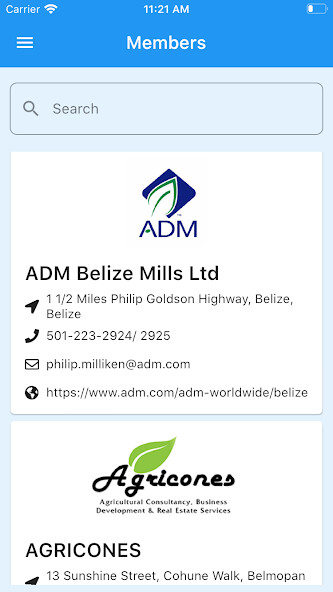 Emulate Belize Chamber of Commerce and from MyAndroid or run Belize Chamber of Commerce and using MyAndroid