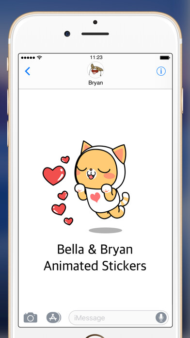Emulate iPhone app Bella and Bryan Stickers using MyAndroid Emulate iPhone app Bella and Bryan Stickers using MyAndroid