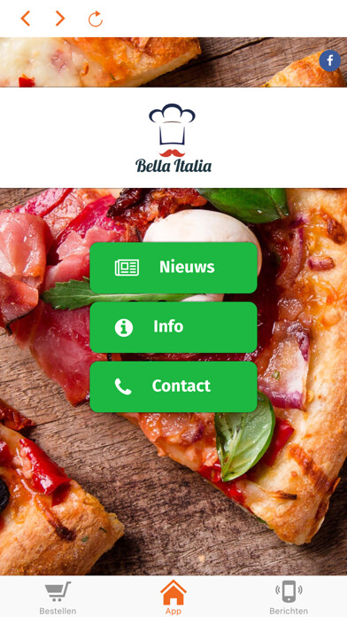 Emulate iPhone app Bella Italia Hilversum using MyAndroid Emulate iPhone app Bella Italia Hilversum using MyAndroid