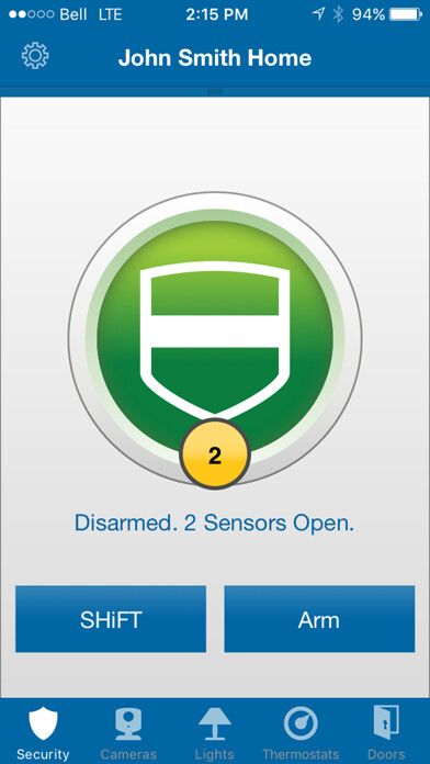 Emulate iPhone app Bell Aliant Home Security using MyAndroid
