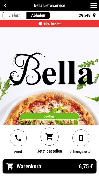 Run android online APK Bella Lieferservice from MyAndroid or emulate Bella Lieferservice using MyAndroid