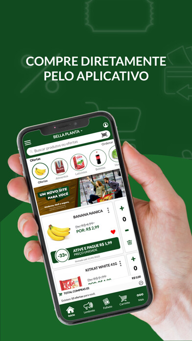 Emulate iPhone app Bella Planta Supermercados using MyAndroid