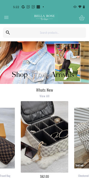 Emulate iPhone app Bella Rose Boutique using MyAndroid