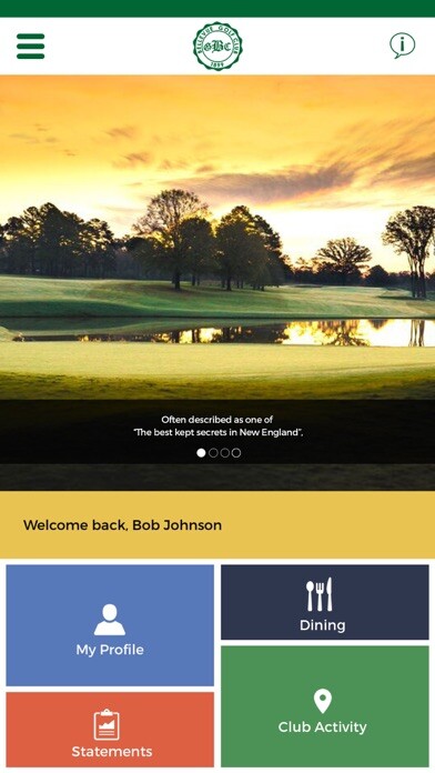 Emulate iPhone app Bellevue Golf Club using MyAndroid