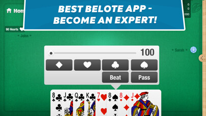 Emulate iPhone app Belote Coinche - card game using MyAndroid