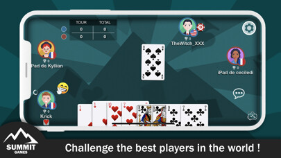 Emulate iPhone app Belote online card game using MyAndroid
