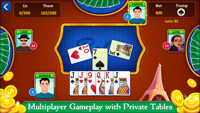 Emulate iPhone app Belote: Trick-taking Card Game using MyAndroid