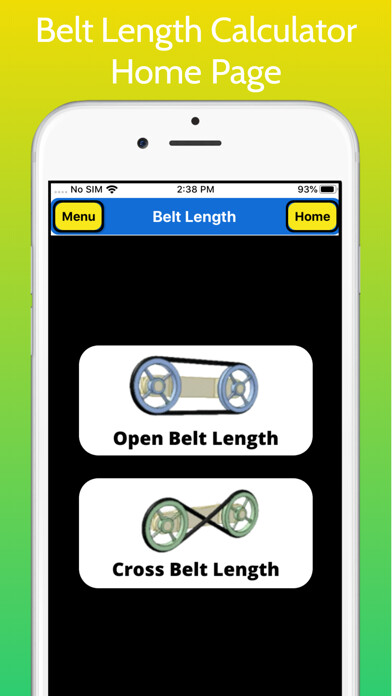 Emulate iPhone app Belt Length Calculator using MyAndroid Emulate iPhone app Belt Length Calculator using MyAndroid