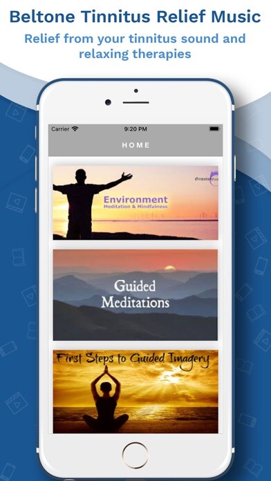 Emulate iPhone app Beltone Tinnitus Relief Music using MyAndroid