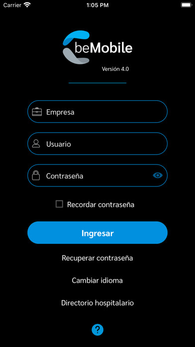 Emulate iPhone app beMobile Lockton México using MyAndroid