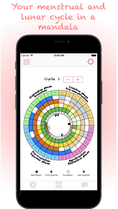 Emulate iPhone app Be Moon Menstrual Mandala using MyAndroid Emulate iPhone app Be Moon Menstrual Mandala using MyAndroid