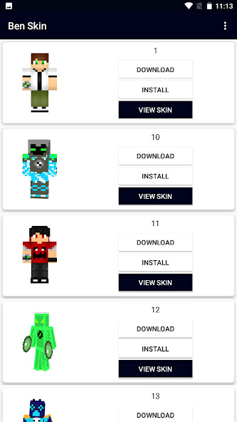 Run android online APK Ben Alien 10 Skin Minecraft from MyAndroid or emulate Ben Alien 10 Skin Minecraft using MyAndroid