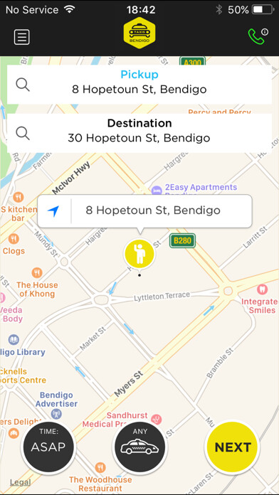 Emulate iPhone app Bendigo Taxis using MyAndroid Emulate iPhone app Bendigo Taxis using MyAndroid
