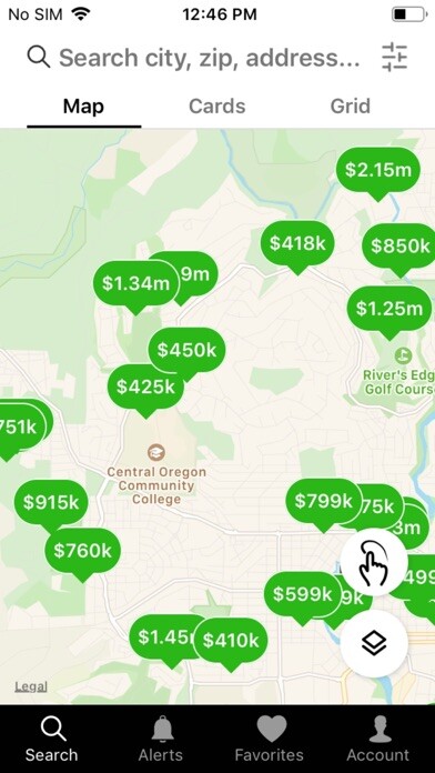 Emulate iPhone app Bend Oregon Real Estate using MyAndroid