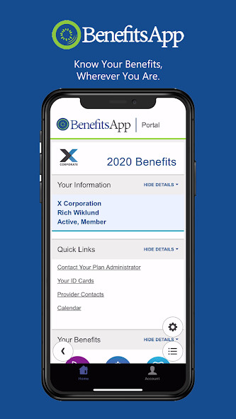 Emulate iPhone app BenefitsApp using MyAndroid