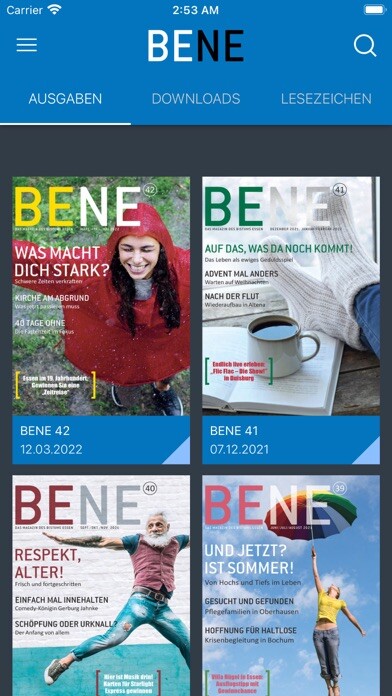 Emulate iPhone app BENE Magazin des Bistums Essen using MyAndroid Emulate iPhone app BENE Magazin des Bistums Essen using MyAndroid