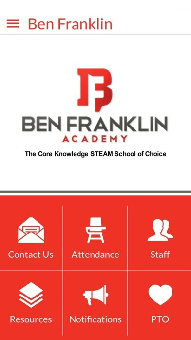 Emulate iPhone app Ben Franklin Academy using MyAndroid