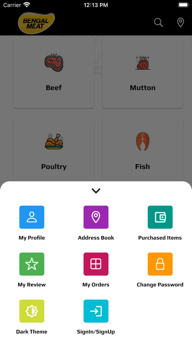 Emulate iPhone app Bengal Meat: Food & Groceries using MyAndroid