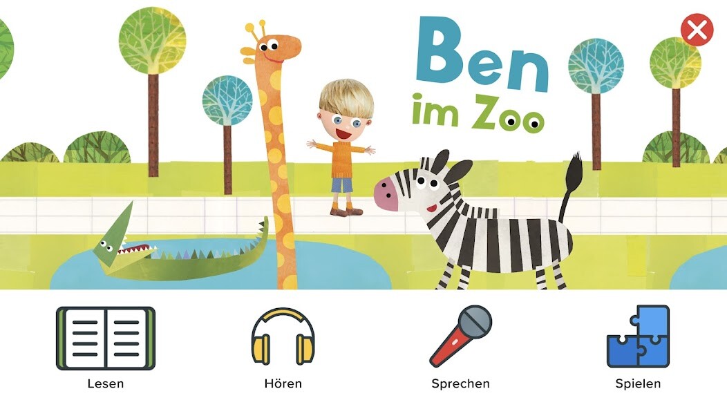 Emulate iPhone app Ben im Zoo AR using MyAndroid