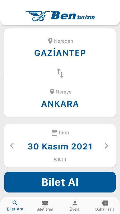 Emulate iPhone app Ben Turizm using MyAndroid
