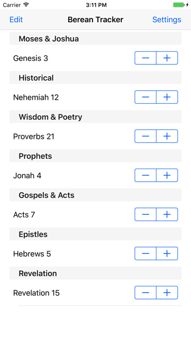 Emulate iPhone app Berean Tracker using MyAndroid