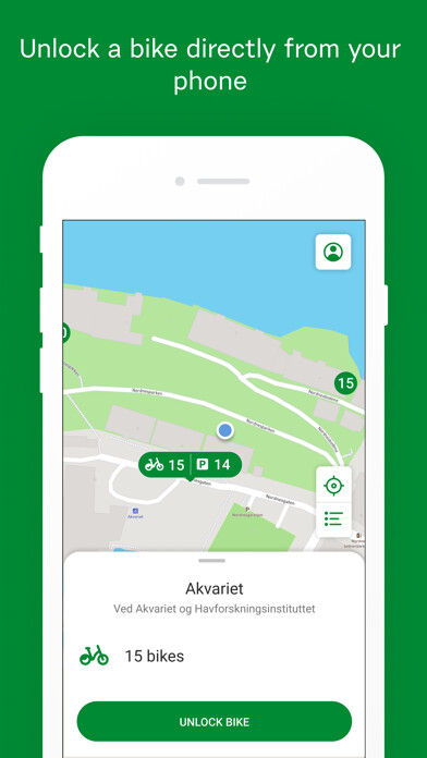 Emulate iPhone app Bergen Bysykkel using MyAndroid
