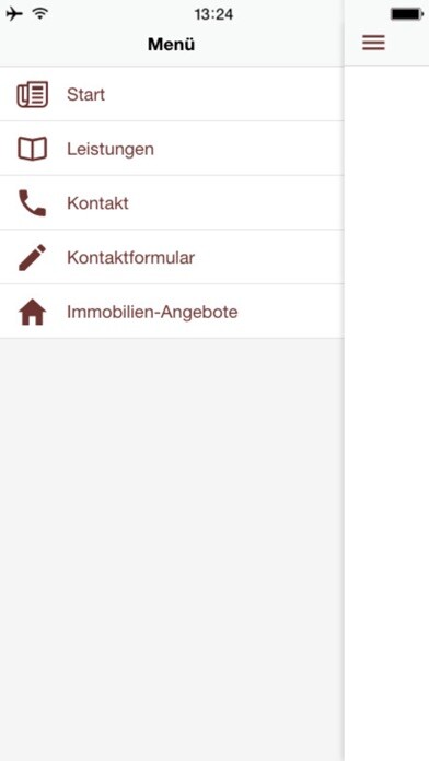 Emulate iPhone app Berger 1A Immobilien using MyAndroid Emulate iPhone app Berger 1A Immobilien using MyAndroid