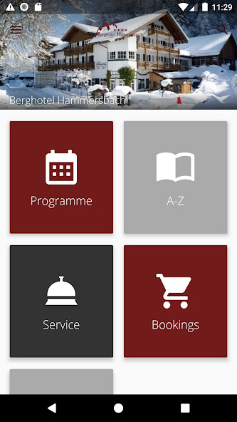 Emulate iPhone app Berghotel Hammersbach using MyAndroid Emulate iPhone app Berghotel Hammersbach using MyAndroid