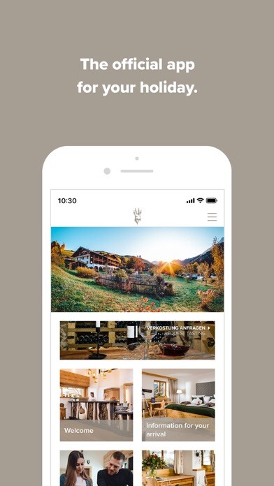 Emulate iPhone app Berghotel Rehlegg using MyAndroid