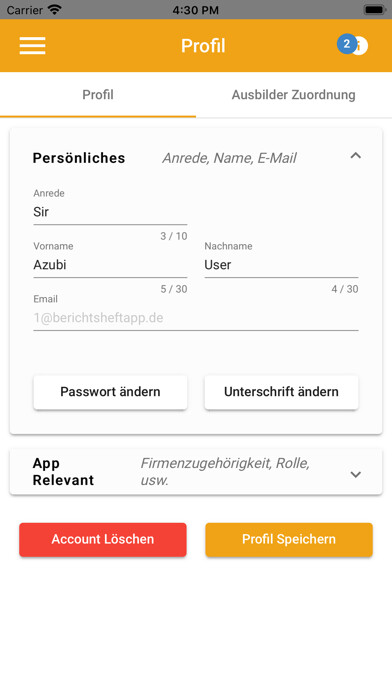Emulate iPhone app Berichtsheftapp using MyAndroid Emulate iPhone app Berichtsheftapp using MyAndroid
