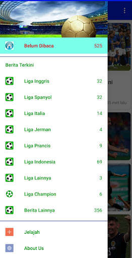 Emulate Android APK Berita Bola Dunia
