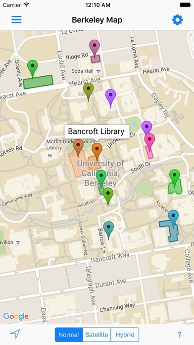 Emulate iPhone app Berkeley Map using MyAndroid