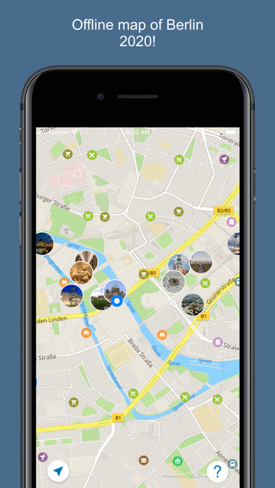 Emulate iPhone app Berlin 2020 — offline map using MyAndroid