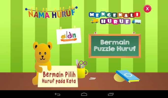 Emulate Android APK Bermain Abjad Lite