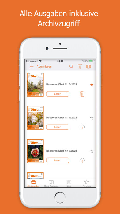Emulate iPhone app Besseres Obst using MyAndroid