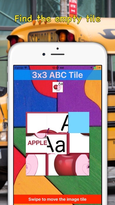 Emulate iPhone app Best 3x3 ABC Slide Tile Puzzle using MyAndroid